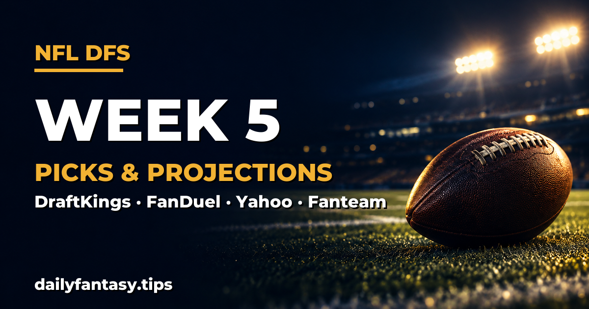 NFL DFS picks week 5 2026